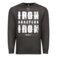 Smoke iron sharpens iron proverbs christian bible verse religious pullover h Premium Sweatshirt - linhVisuals