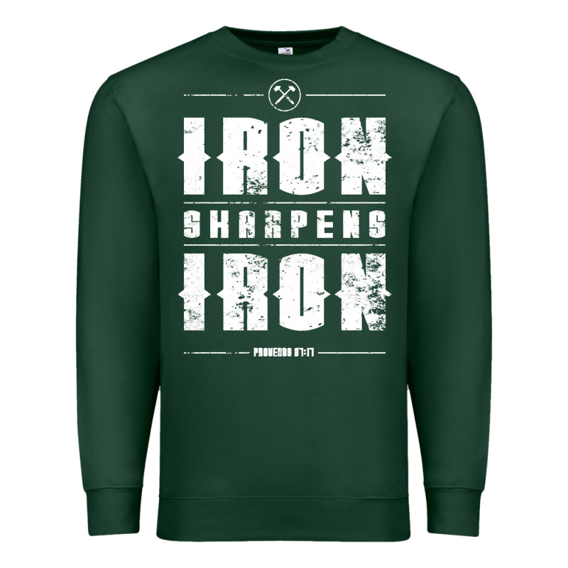Iron Sharpens Iron Proverbs Christian Bible Verse Religious Pullover H Premium Sweatshirt by linhVisuals | Teevron