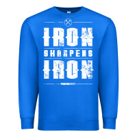 True Royal iron sharpens iron proverbs christian bible verse religious pullover h Premium Sweatshirt - linhVisuals