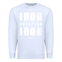 White iron sharpens iron proverbs christian bible verse religious pullover h Premium Sweatshirt - linhVisuals