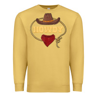Antique Gold howdy shirt western rodeo country cowboy texan t shirt Premium Sweatshirt - linhVisuals
