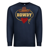 Navy howdy shirt western rodeo country cowboy texan t shirt Premium Sweatshirt - linhVisuals