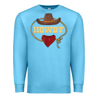 Ocean Blue howdy shirt western rodeo country cowboy texan t shirt Premium Sweatshirt - linhVisuals
