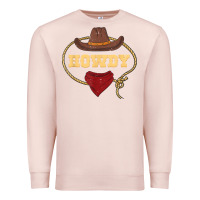 Pale Pink howdy shirt western rodeo country cowboy texan t shirt Premium Sweatshirt - linhVisuals