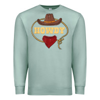 Seafoam howdy shirt western rodeo country cowboy texan t shirt Premium Sweatshirt - linhVisuals