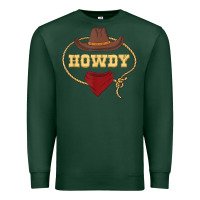 Sports Green howdy shirt western rodeo country cowboy texan t shirt Premium Sweatshirt - linhVisuals