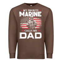 Chestnut my favorite marine calls me dad t  shirt father's day flag my favorite Premium Sweatshirt - linhVisuals