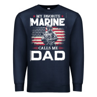 Navy my favorite marine calls me dad t  shirt father's day flag my favorite Premium Sweatshirt - linhVisuals