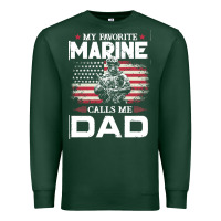 Sports Green my favorite marine calls me dad t  shirt father's day flag my favorite Premium Sweatshirt - linhVisuals