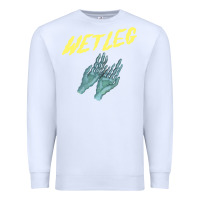 White wetleg merch Premium Sweatshirt - linhVisuals