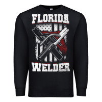 Black welding longsleeves t shirt florida fl american welder gifts Premium Sweatshirt - linhVisuals