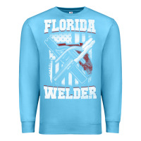 Ocean Blue welding longsleeves t shirt florida fl american welder gifts Premium Sweatshirt - linhVisuals