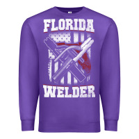 Purple welding longsleeves t shirt florida fl american welder gifts Premium Sweatshirt - linhVisuals
