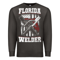 Welding Longsleeves T Shirt Florida Fl American Welder Gifts Premium Sweatshirt | Teevron