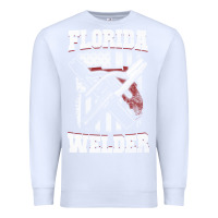 White welding longsleeves t shirt florida fl american welder gifts Premium Sweatshirt - linhVisuals