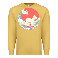 Antique Gold bedlington terrier t  shirt bedlington terrier gifts   ocean waves sur Premium Sweatshirt - linhVisuals