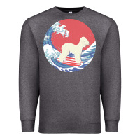Charcoal Heather bedlington terrier t  shirt bedlington terrier gifts   ocean waves sur Premium Sweatshirt - linhVisuals