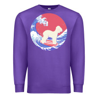 Purple bedlington terrier t  shirt bedlington terrier gifts   ocean waves sur Premium Sweatshirt - linhVisuals
