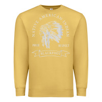 Antique Gold blackfoot tribe native american indian pride respect darker t shirt Premium Sweatshirt - linhVisuals