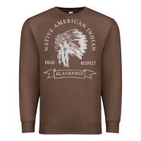 Chestnut blackfoot tribe native american indian pride respect darker t shirt Premium Sweatshirt - linhVisuals