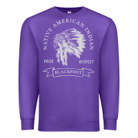 Blackfoot Tribe Native American Indian Pride Respect Darker T Shirt Premium Sweatshirt | Teevron