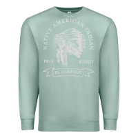 Seafoam blackfoot tribe native american indian pride respect darker t shirt Premium Sweatshirt - linhVisuals