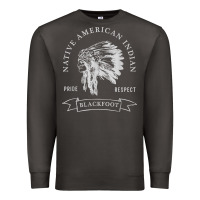 Smoke blackfoot tribe native american indian pride respect darker t shirt Premium Sweatshirt - linhVisuals