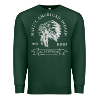 Sports Green blackfoot tribe native american indian pride respect darker t shirt Premium Sweatshirt - linhVisuals