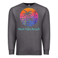 Charcoal Heather west palm beach tropical t shirt for family vacations Premium Sweatshirt - linhVisuals
