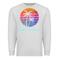 Dove Grey west palm beach tropical t shirt for family vacations Premium Sweatshirt - linhVisuals