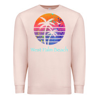 Pale Pink west palm beach tropical t shirt for family vacations Premium Sweatshirt - linhVisuals
