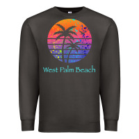 Smoke west palm beach tropical t shirt for family vacations Premium Sweatshirt - linhVisuals