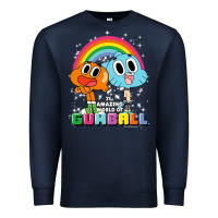 Navy cn the amazing world of gumball & darwin rainbow portrait pullover hoo Premium Sweatshirt - linhVisuals