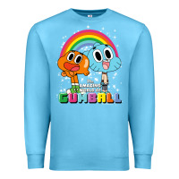 Ocean Blue cn the amazing world of gumball & darwin rainbow portrait pullover hoo Premium Sweatshirt - linhVisuals