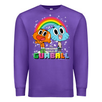 Purple cn the amazing world of gumball & darwin rainbow portrait pullover hoo Premium Sweatshirt - linhVisuals