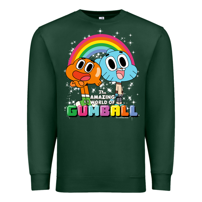 Cn The Amazing World Of Gumball & Darwin Rainbow Portrait Pullover Hoo Premium Sweatshirt by linhVisuals | Teevron