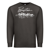 Smoke boston skyline t shirt for women, men, girls & boys Premium Sweatshirt - linhVisuals