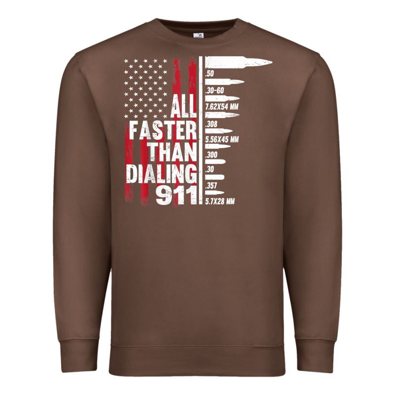 All Faster Than Dialing 911 American Flag Gun Lover For Men T Shirt Premium Sweatshirt by linhVisuals | Teevron