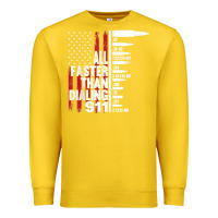 Lemon all faster than dialing 911 american flag gun lover for men t shirt Premium Sweatshirt - linhVisuals