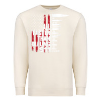 Sandshell all faster than dialing 911 american flag gun lover for men t shirt Premium Sweatshirt - linhVisuals