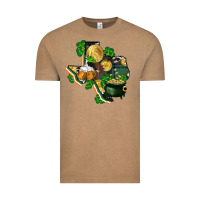 Vintage Coffee texas map st patrick's day Vintage Tee - FaDigitalArtStudio