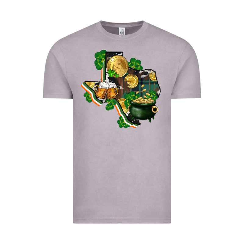 Texas Map St Patrick's Day Vintage Tee by FaDigitalArtStudio | Teevron