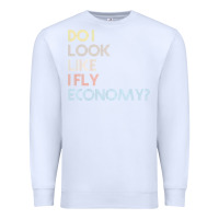 White do i look like i fly economy   funny vintage retro premium t shirt Premium Sweatshirt - linhVisuals