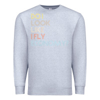 Heather Grey do i look like i fly economy   funny vintage retro premium t shirt Premium Sweatshirt - linhVisuals