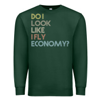 Sports Green do i look like i fly economy   funny vintage retro premium t shirt Premium Sweatshirt - linhVisuals