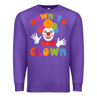 Purple down to clown funny circus tank top Premium Sweatshirt - linhVisuals
