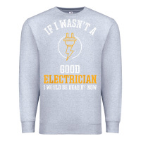 Heather Grey electrician gifts for men & funny electrical design t shirt Premium Sweatshirt - linhVisuals