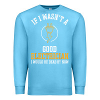 Ocean Blue electrician gifts for men & funny electrical design t shirt Premium Sweatshirt - linhVisuals