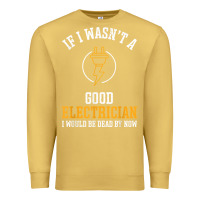 Antique Gold electrician gifts for men & funny electrical design t shirt Premium Sweatshirt - linhVisuals
