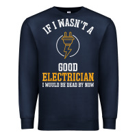 Navy electrician gifts for men & funny electrical design t shirt Premium Sweatshirt - linhVisuals